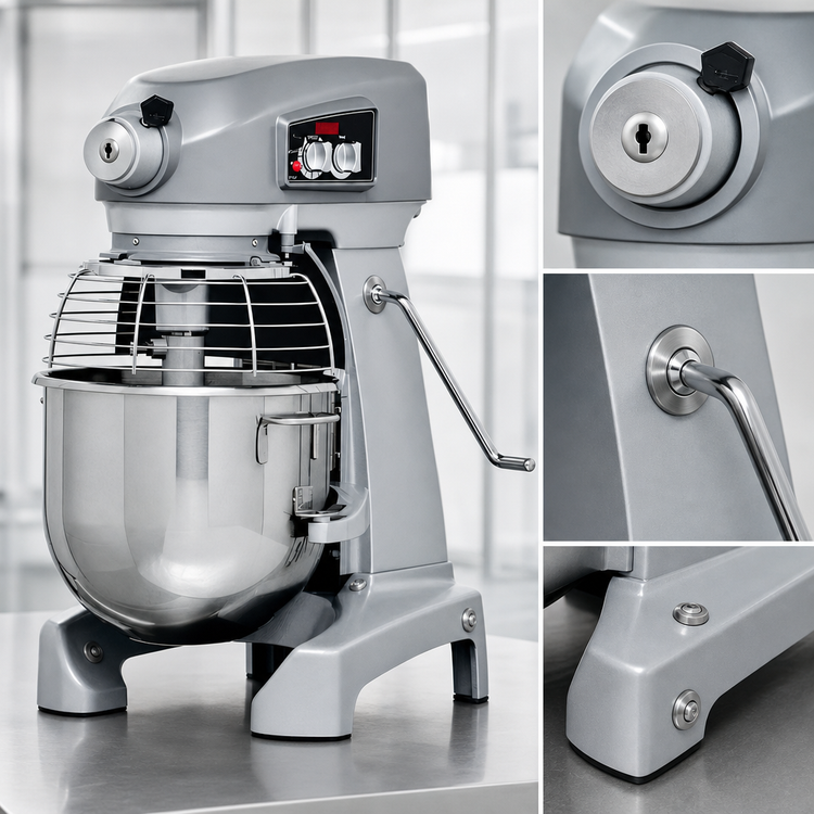 Product image #3 for Hobart Legacy+ HL200C-1STD 20-Quart Countertop Planetary Mixer with Maximum Security Correctional Package