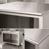 Thumbnail image #3 for Advance Tabco 84-Inch x 30-Inch Open Front Cabinet Base Work Table with 14 Gauge 304 Stainless Steel Top