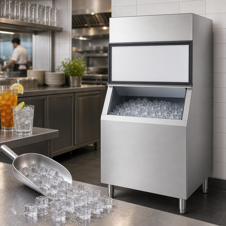 Product image #3 for Maxx Ice 30-Inch Modular Full Dice Ice Machine with 400 lb Storage Bin, Air-Cooled, 460 lb/Day