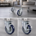 Thumbnail image #3 for Krowne Royal Series Heavy Duty 5-Inch Swivel Plate Casters with Brake, Set of 4