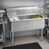 Thumbnail image #3 for BK Resources 3-Compartment Stainless Steel Sink, 50-Inch Wide, 14-Inch Deep Bowls