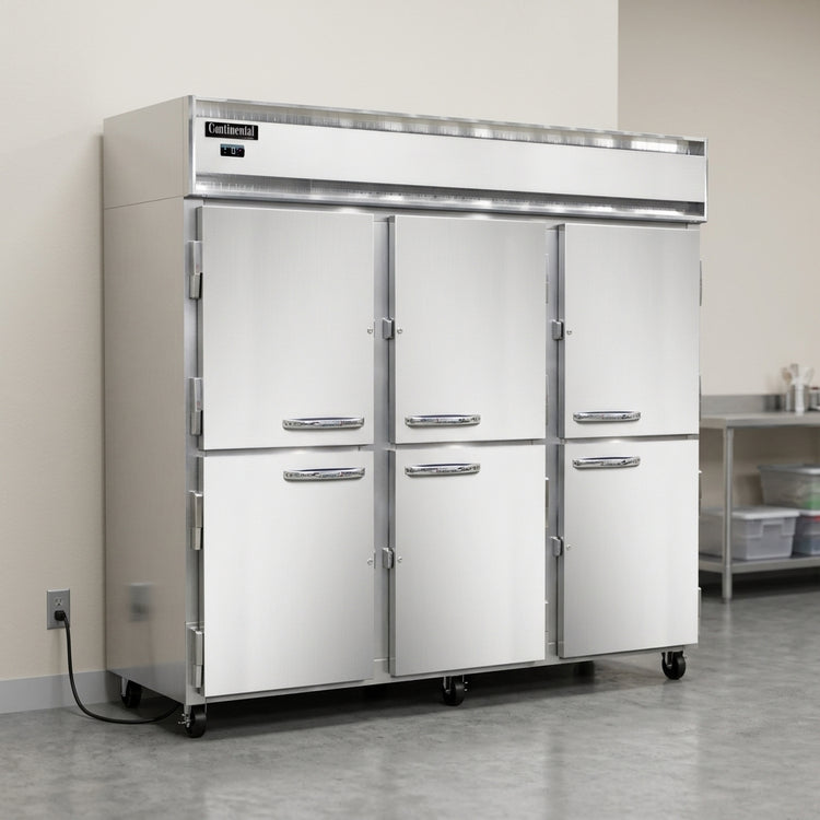 Product image #2 for Continental Refrigerator 3FENSSHD Three-Section Extra-Wide Reach-in Freezer with Half Solid Doors