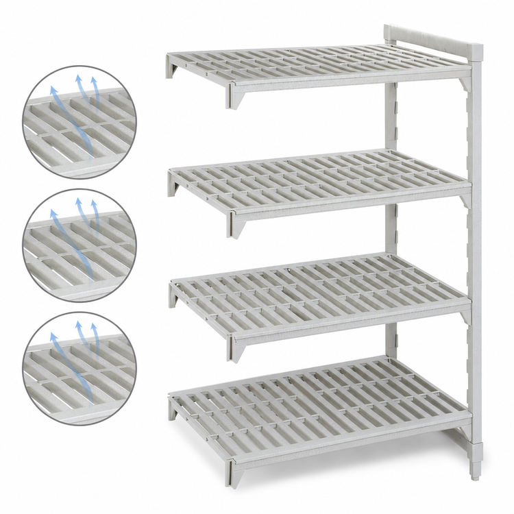Product image #4 for Camshelving Premium 24" x 54" x 72" 4-Shelf Vented Polymer Shelving Add-On Unit