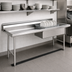 Thumbnail image #3 for Eagle Group Straight Soiled Dishtable with 20 x 20 x 5 Inch Pre-Rinse Sink, 96 x 30 Inch, Left-to-Right