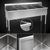 Thumbnail image #3 for Eagle Group Four-Compartment 430 Stainless Steel Utility Sink, 73-3/8 Inch W x 22 Inch D, 16-Gauge