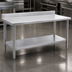 Thumbnail image #3 for Spec-Master Marine Series 60 x 36 Inch Stainless Steel Work Table with 4-1/2 Inch Backsplash and Adjustable Undershelf