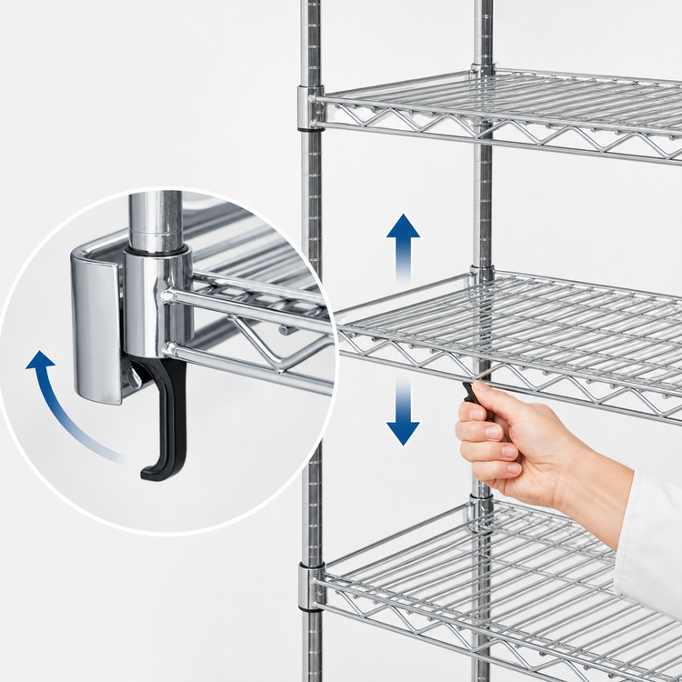 Product image #3 for Metro Super Adjustable Super Erecta 24 x 14 Inch Wire Shelf, Stainless Steel Finish