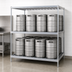 Thumbnail image #3 for New Age 80 in. W x 34 in. D Double-Deep Aluminum Keg Rack, 16-Keg Capacity