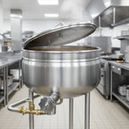 Thumbnail image #2 for Crown DL-30F 30 Gallon Direct Steam Full Jacket Stationary Kettle