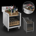 Thumbnail image #3 for Advance Tabco Prestige Supreme Underbar Slanted-Top Glass Rack Storage Unit, 24-Inch W x 30-Inch D x 36-Inch H, 3-Rack Capacity