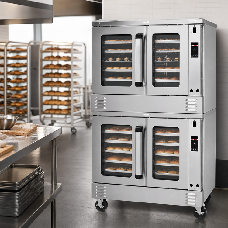 Product image #3 for Southbend Platinum PCE15B/TI Double-Deck Electric Bakery-Depth Convection Oven with Touchscreen Controls and Independent Doors