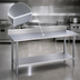 Thumbnail image #3 for Duke 84-Inch x 24-Inch Stainless Steel Work Table with 5-Inch Riser and Undershelf