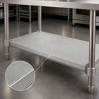 Thumbnail image #3 for John Boos GSK6-3624 Galvanized Steel Undershelf, 16 Gauge, 24"W x 36"D, Knockdown