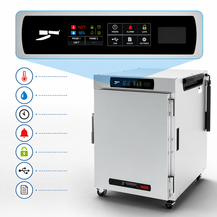 Product image #3 for Metro HotBlox Wide 8-Pan Pass-Thru Undercounter Insulated Holding Cabinet with Digital Touchscreen Control