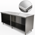 Thumbnail image #3 for Advance Tabco Special Value Economy Open Base Work Table, 84W x 30D, 16 Gauge 304 Stainless Steel Top