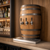 Thumbnail image #3 for Glastender Wood Barrel Wall-Mount Glycol-Cooled Draft Dispensing Tower with 3 Faucets