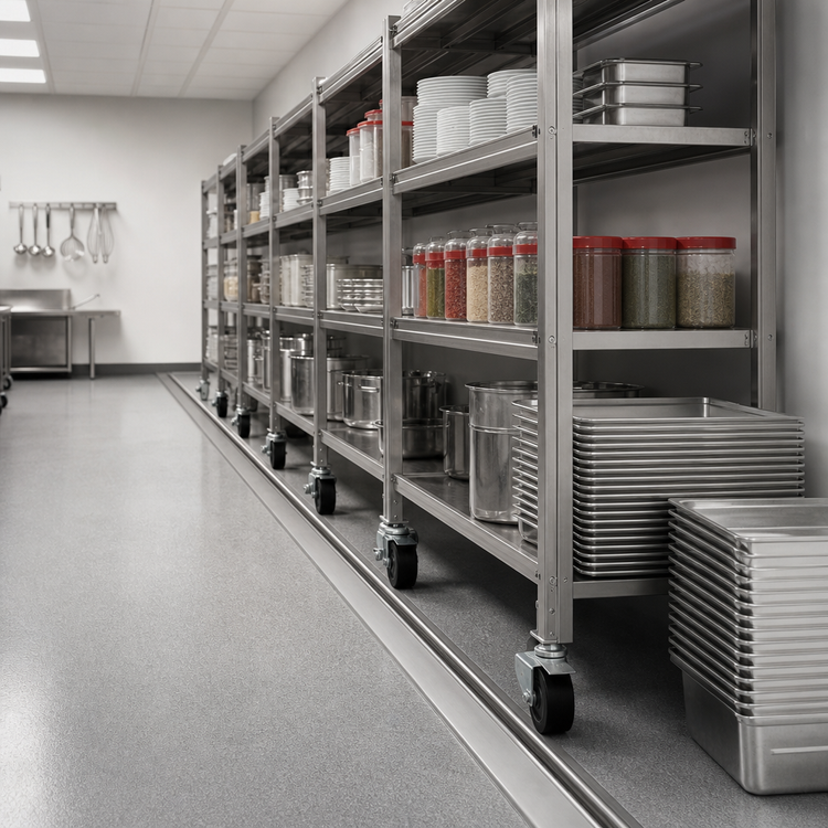 Product image #3 for Metro HD qwikTRAK 9 Ft Track Set for Commercial Shelving Systems