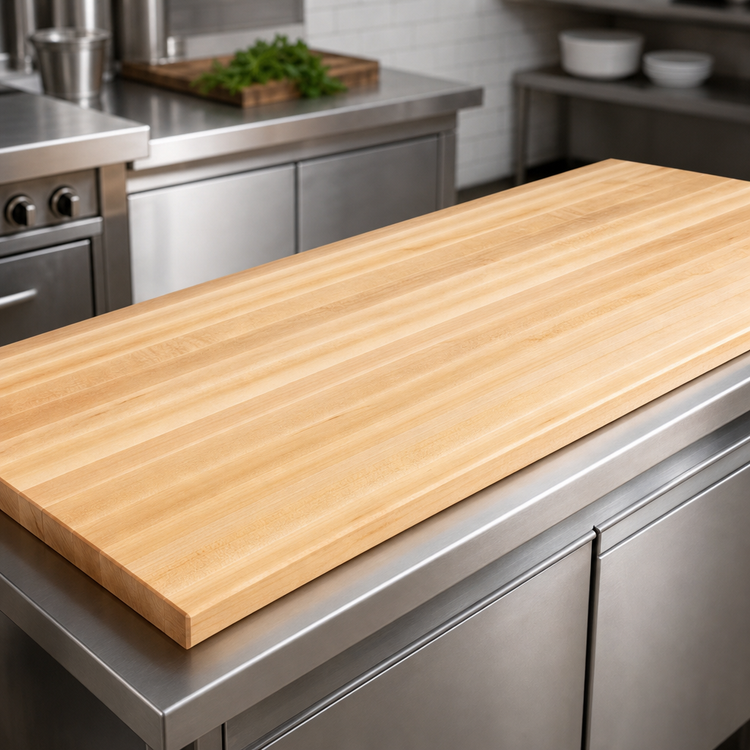 Product image #3 for John Boos Boos Block 108-Inch x 30-Inch Edge Grain Maple Kitchen Countertop with Penetrating Oil Finish