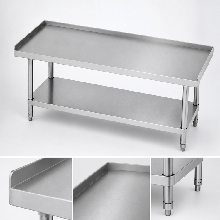 Product image #3 for Advance Tabco Special Value Series 24"W x 30"D Stainless Steel Equipment Stand with Adjustable Undershelf