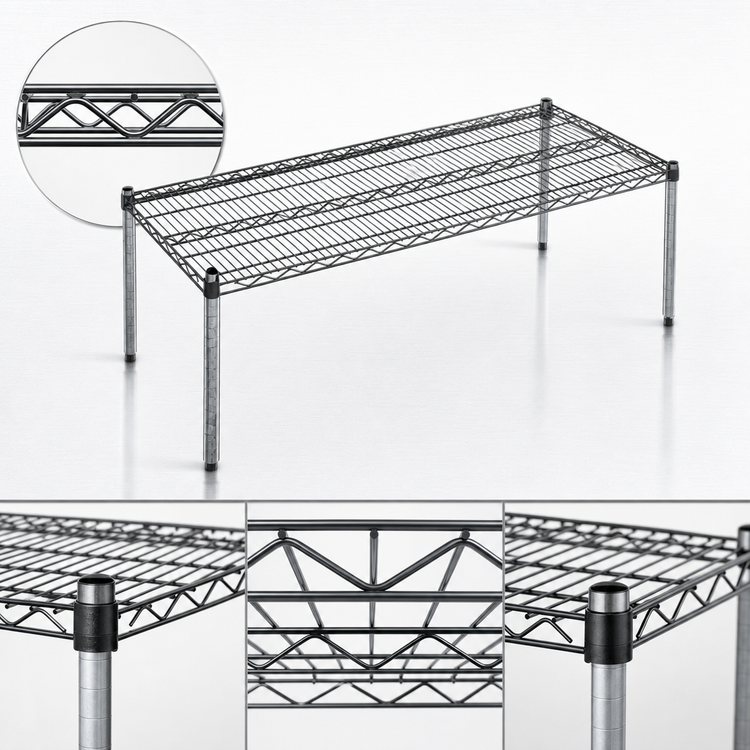 Product image #3 for EagleGard 36 x 21 Inch Wire Dunnage Platform Shelf with Quad-Truss Design, 14-Inch Posts, 600 lb Capacity