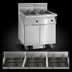 Thumbnail image #3 for Imperial IFSSP350ET Electric Floor Fryer, 3-Tank, 50 lb. Capacity Each, Built-In Filter System