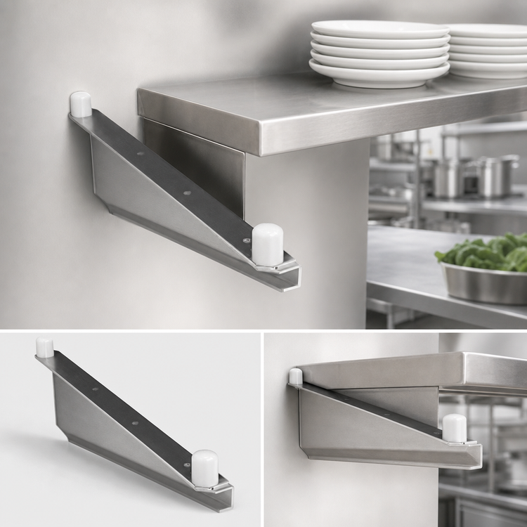 Product image #3 for Eagle Group Heavy-Duty Left-Hand 18-Inch Single Knob Shelf C Bracket