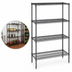 Thumbnail image #3 for Eagle Add-A-Shelf 4-Tier Starter Wire Shelving Unit, 36 in. W x 14 in. D x 74 in. H, Black Epoxy