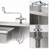Thumbnail image #3 for Single-Hole Double Pantry Deck-Mount Mixing Faucet with 15-Inch Double-Joint Swing Nozzle
