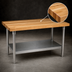 Thumbnail image #3 for John Boos 48-Inch x 30-Inch Wood Top Work Table with Adjustable Undershelf and Stainless Steel Legs