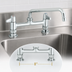 Thumbnail image #3 for T&S Brass equip 8-Inch Centers Deck Mount Manual Faucet with 12-Inch Swing Nozzle and Lever Handles