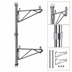 Thumbnail image #3 for Eagle Adjustable Post Wire Wall Mount Prepackaged End Unit Kit for 14-Inch Shelves, 33-Inch Posts, Chrome