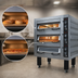 Thumbnail image #3 for BakeMax Double Deck Electric Artisan Stone Deck Oven, Triple Pan Wide, 6 Full-Size Pan Capacity