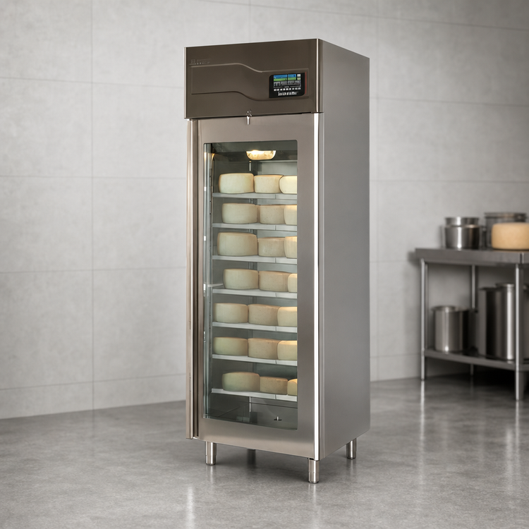 Product image #3 for Affinacheese® 1-Section Reach-In Cheese Drying Cabinet, 220 lb Capacity, Top-Mounted Refrigeration, 220V