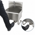 Thumbnail image #3 for Advance Tabco One-Station Wall-Mounted Knee-Operated Service Sink with 22 x 16 x 8-Inch Bowl, 304 Stainless Steel