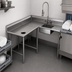 Thumbnail image #3 for Eagle Group Corner Soiled Dishtable with Pre-Rinse Sink, 84-Inch Machine-to-Corner, Left-to-Right, 304 Stainless Steel