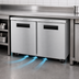 Thumbnail image #3 for Hoshizaki Steelheart 48-Inch Two-Section Reach-In Undercounter Refrigerator with Cylinder Lock
