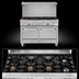 Thumbnail image #3 for Southbend Ultimate 48-Inch Gas Restaurant Range with 7 Open Burners and 2 Space Saver Ovens