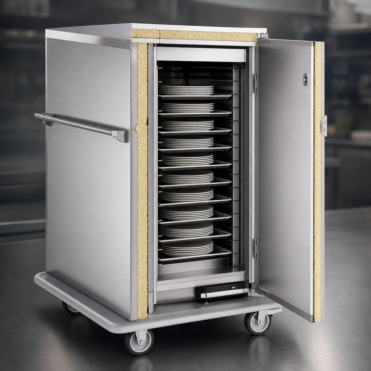 Product image #3 for Classic Carter Mobile Insulated Banquet Holding Cabinet, Single Door, 120 Covered Plates
