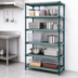 Thumbnail image #3 for Quantum 5-Tier Stationary Wire Plastic Mat Shelving Unit, 30 x 14 x 74 Inches, Green Epoxy Coated