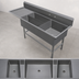 Thumbnail image #3 for John Boos Pro-Bowl 3-Compartment Platter Sink with Left Drainboard, 84-3/16-Inch Wide
