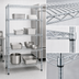 Thumbnail image #3 for EAGLEbrite 4-Tier Stationary Wire Shelving Starter Unit, 30 x 24 x 63 Inches, Zinc Finish