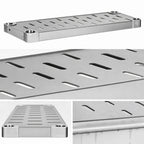 Thumbnail image #4 for Eagle Group Quik-Set HDS1860SL 16-Gauge 304 Stainless Steel Louvered Shelf, 60"W x 18"D, Marine Edge, NSF