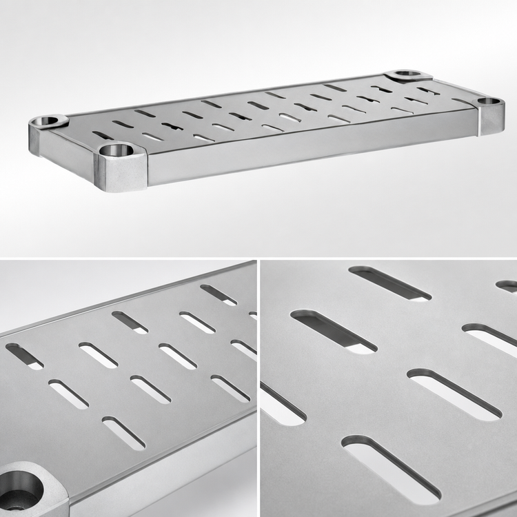 Product image #4 for Eagle Group Quik-Set 42" x 18" Louvered Solid Shelf, 16-Gauge Galvanized Steel