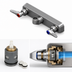 Thumbnail image #3 for T&S Brass B-5125-CR-LN 8-Inch Wall Mount Workboard Mixing Faucet, Less Nozzle