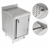 Thumbnail image #3 for John Boos Freestanding Underbar Stainless Steel Storage Cabinet with Drainboard and Locking Door, 24 x 21 Inch