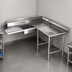 Thumbnail image #3 for Eagle Group Corner Soiled Dishtable with Pre-Rinse Sink, 120-Inch Machine-to-Corner, Right-to-Left, 16-Gauge 304 Stainless Steel