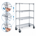 Thumbnail image #3 for Metro Super Erecta Super Adjustable Wire Stem Caster Cart, 36 x 18 x 69 Inches, 4-Shelf, Chrome