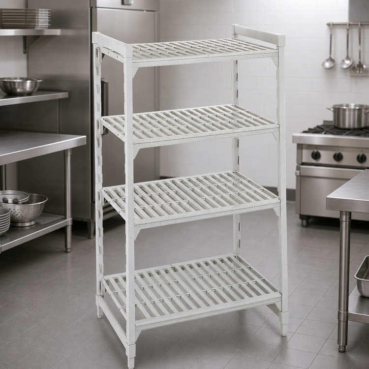 Product image #4 for Cambro Camshelving Premium Polymer Shelving Unit, 24 x 42 x 84 Inch, 4-Shelf Vented Stationary Starter Unit