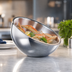 Thumbnail image #3 for American Metalcraft Angled Double-Wall Stainless Steel Serving Bowl, 304 oz.