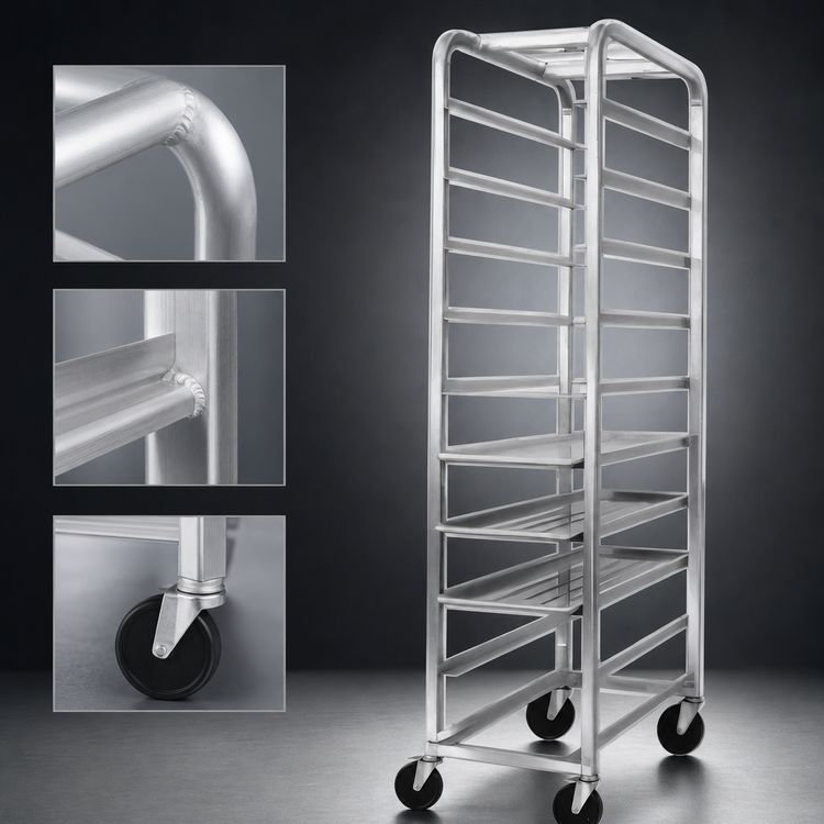 Product image #3 for Channel Manufacturing 521AP All-Welded Aluminum Platter Rack, Standard Series, End Load, 10-18" Platter Capacity